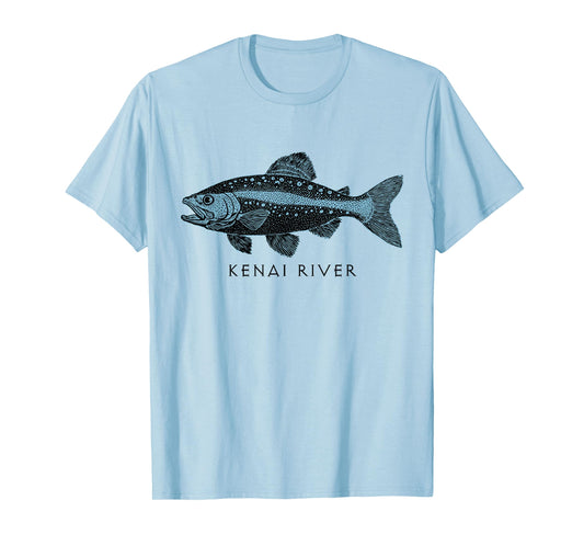 Kenai River Alaska Salmon Fish Art Fishing Kenai Peninsula T-Shirt