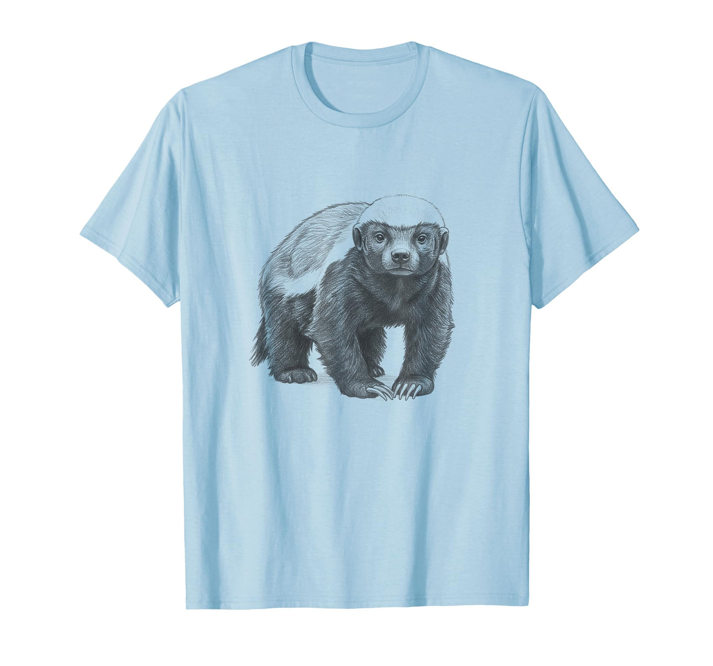 Vintage Honey Badger Drawing Art Design T-Shirt