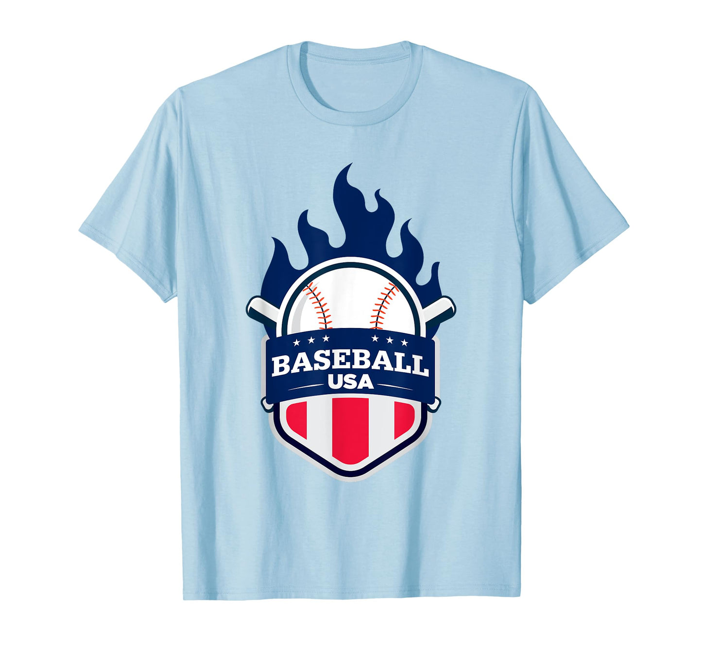 Baseball USA Support the Team Shirt USA Flag Playoff T-Shirt