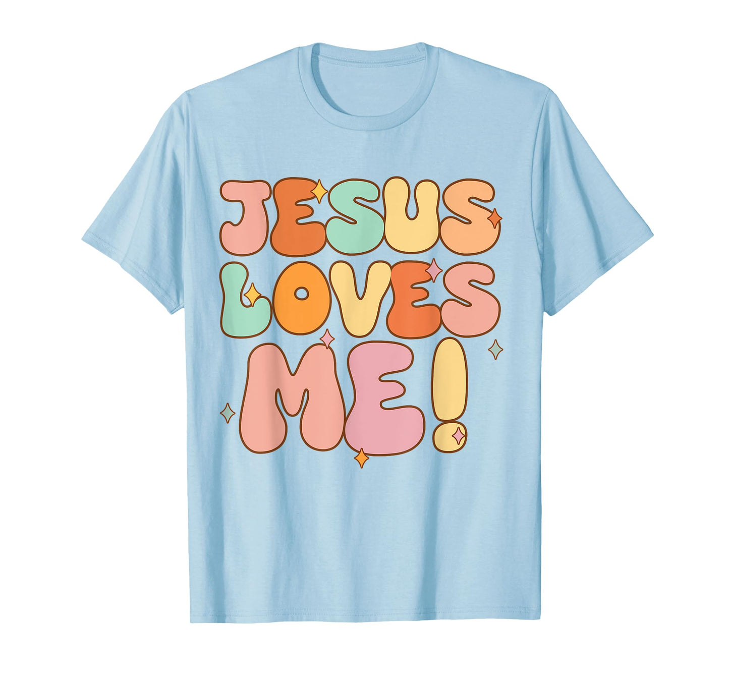 Boys Jesus Loves Me-Shirt Groovy Toddler Girl Kid Christian T-Shirt