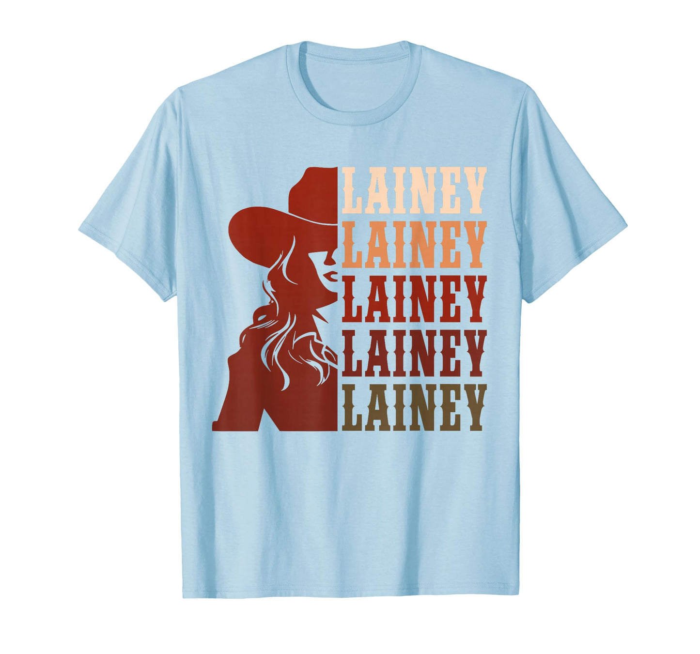 Girl Retro First Name Lainey Personalized Cowgirl Party T-Shirt