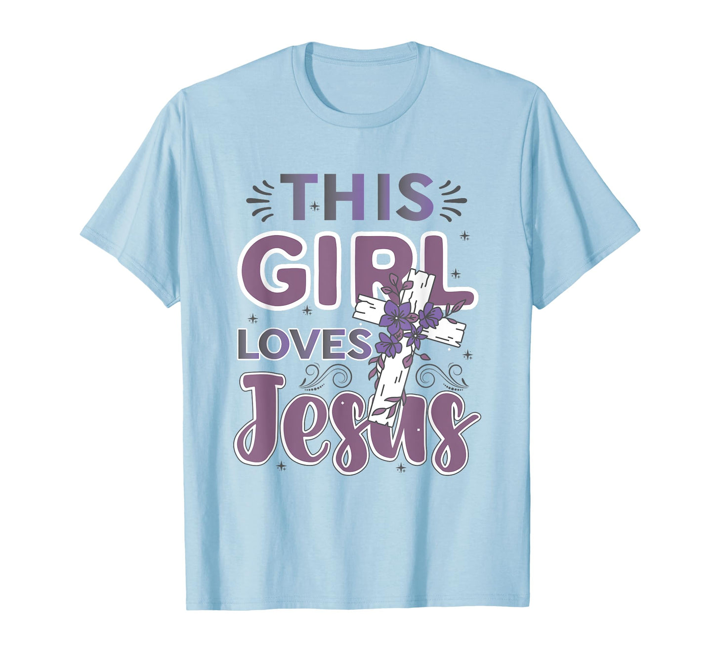 This Girl Loves Jesus Cute Christian Girl Jesus T-Shirt