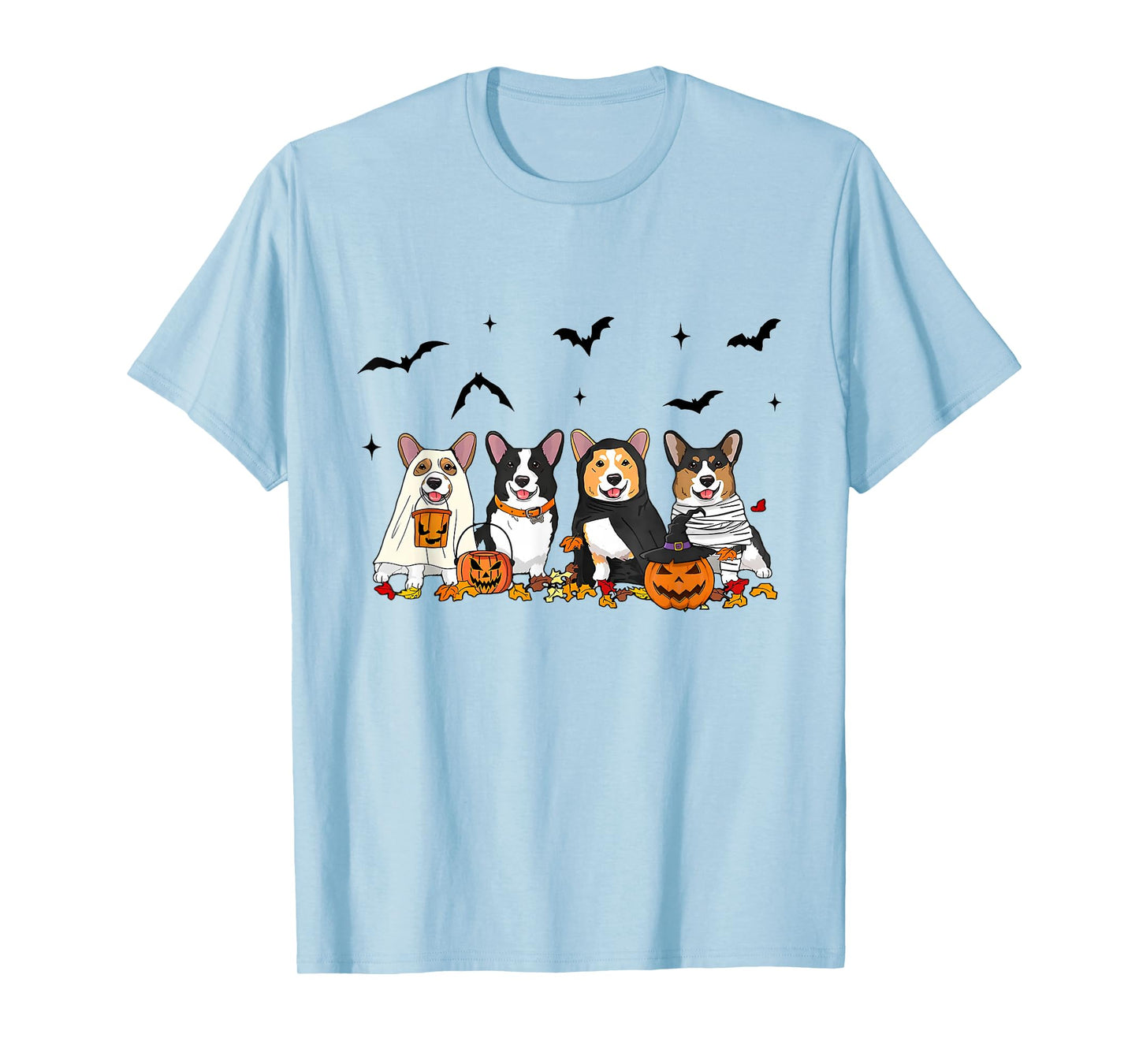 Witch Corgi Halloween Pumpkin Corgi Fall Vibes Corgi Dog Mom T-Shirt