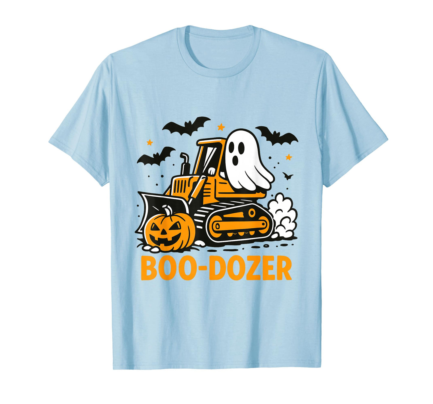 Funny Halloween Boo-Dozer Ghost Trucks Costume Party Kids T-Shirt
