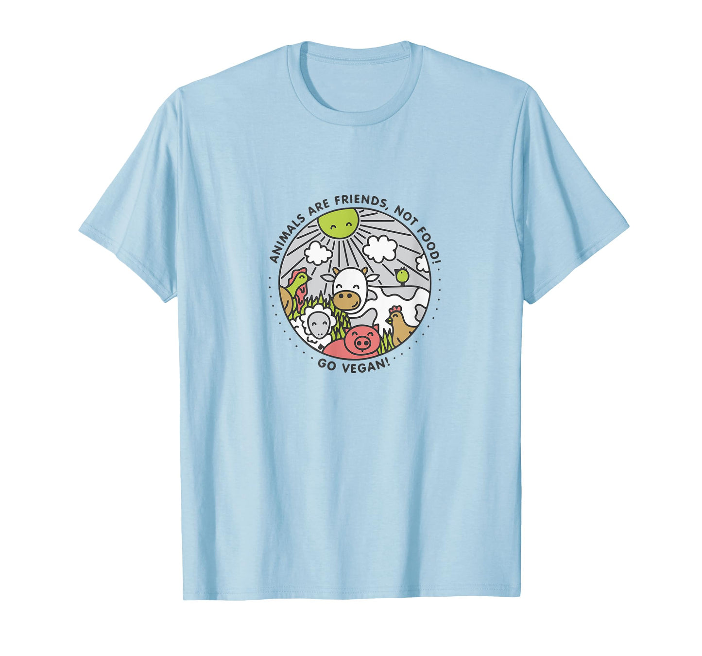 Animals Are Friends Not Food T-Shirt Vegan Shirt T-Shirt