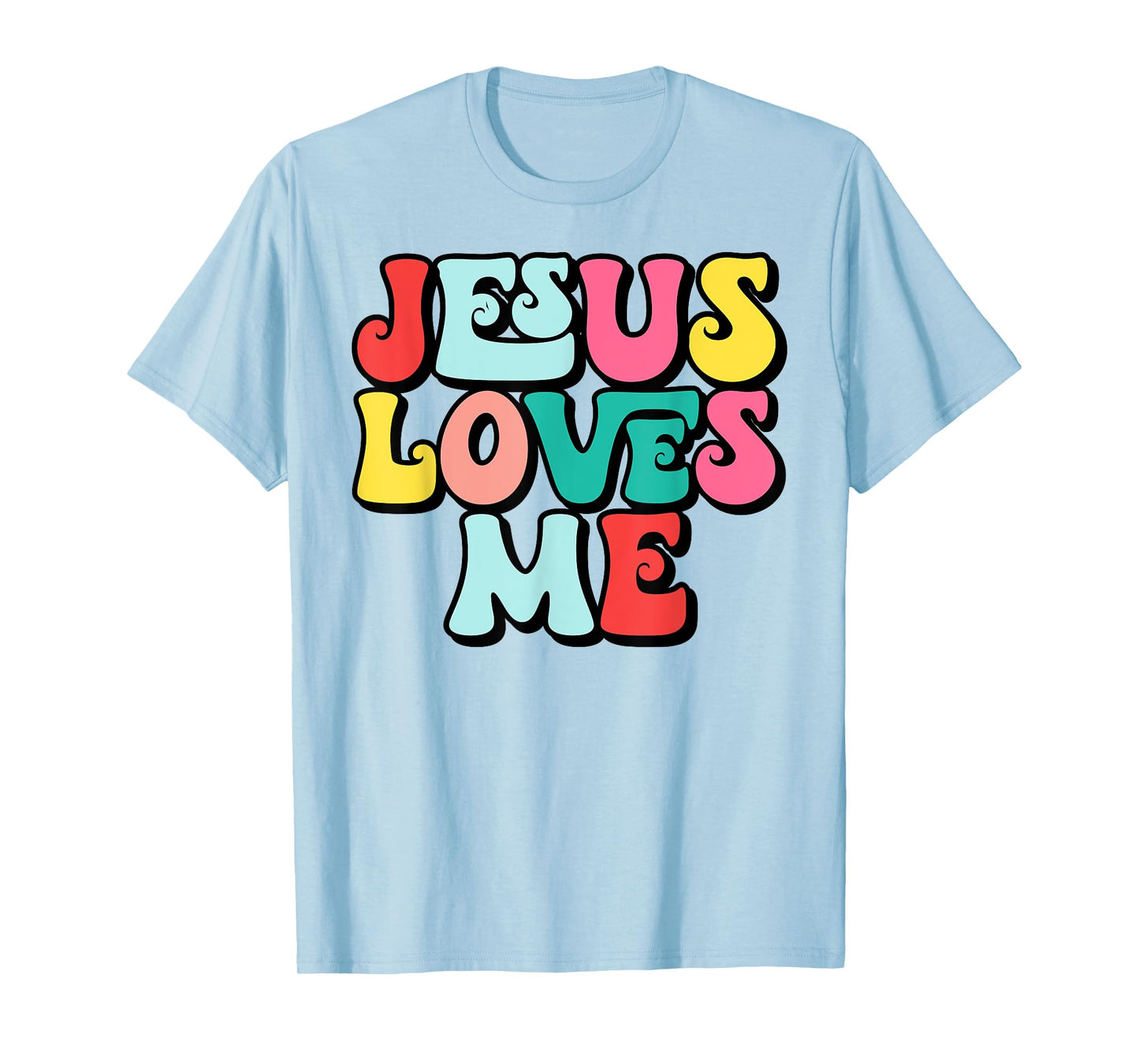 Jesus Loves Me Retro Vintage Groovy Style Men Womens T-Shirt