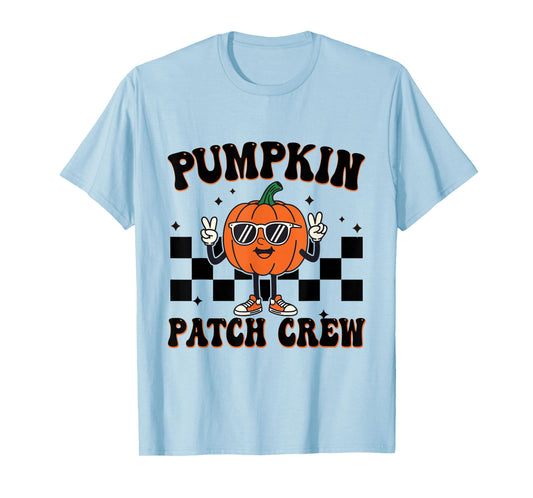 Pumpkin Patch Crew Matching Family Halloween Groovy T-Shirt