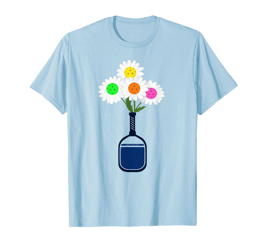 Pretty Pickleball Flowers in Paddle Vase - Pickleball T-Shirt