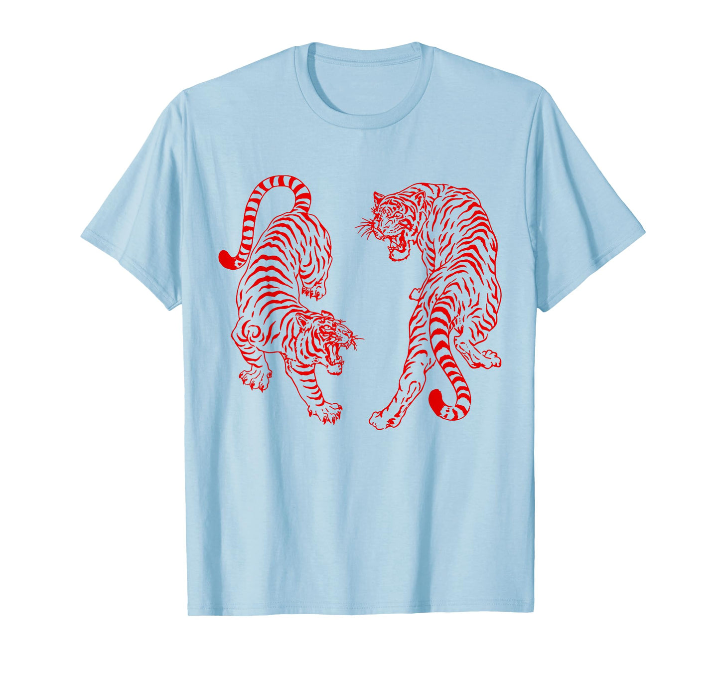Vintage Tiger Yin Yang Graphic Men Women T-Shirt