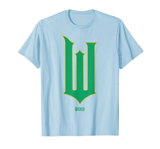 Wicked Movie W Logo Green Goes Good With Pink T-Shirt