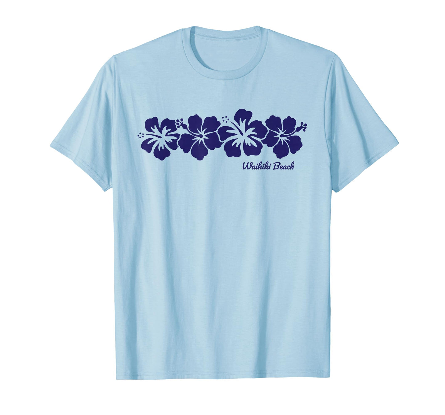 Waikiki Beach Hawaii Hibiscus Flower Souvenir Mens Womens T-Shirt