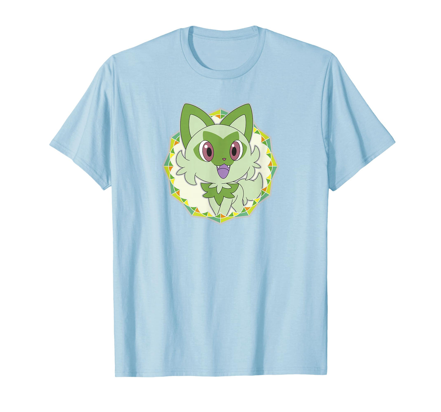 Pokémon Sprigatito Sparkle Geometric Portrait Icon T-Shirt