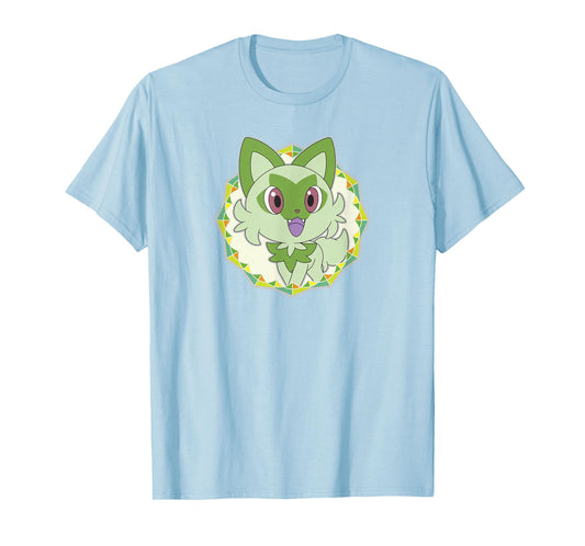 Pokémon Sprigatito Sparkle Geometric Portrait Icon T-Shirt