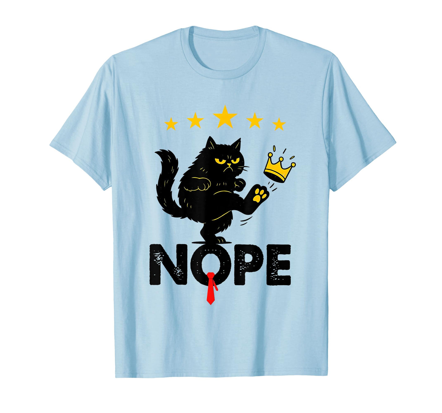 Nope No King In America Black Cat T-Shirt