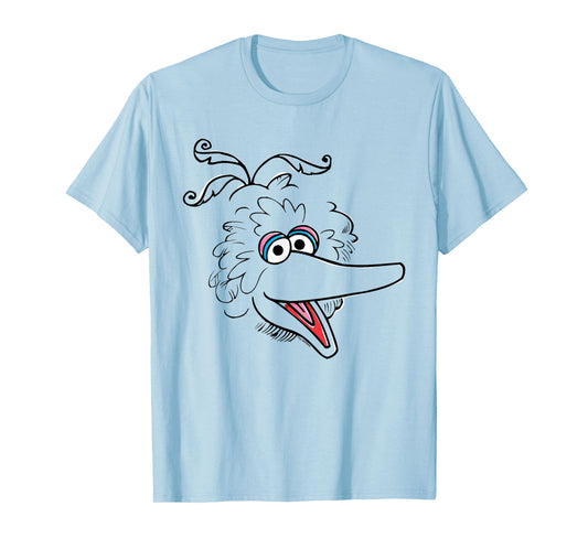 Sesame Street Big Bird Retro Sketch Face Halloween Costume T-Shirt