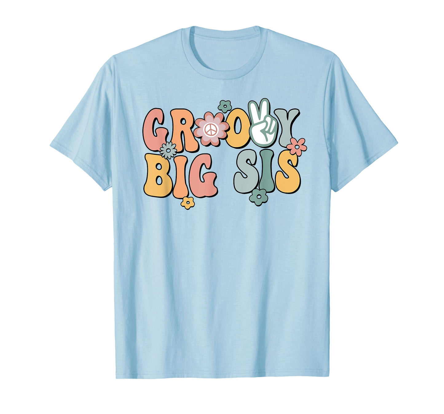Groovy Big sis Retro Sister Matching Family 1st Birthday T-Shirt