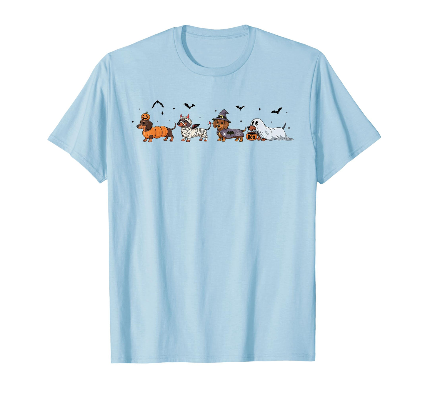 Weiner Dog Witch Happy Halloweenie Cute Halloween Dachshund T-Shirt