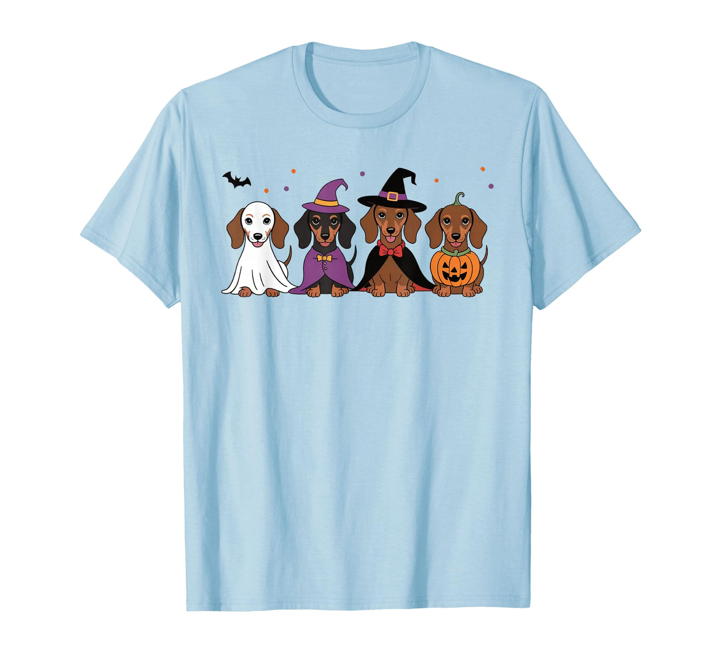 Weiner Dog Witch Happy Halloweenie Cute Halloween Dachshund T-Shirt
