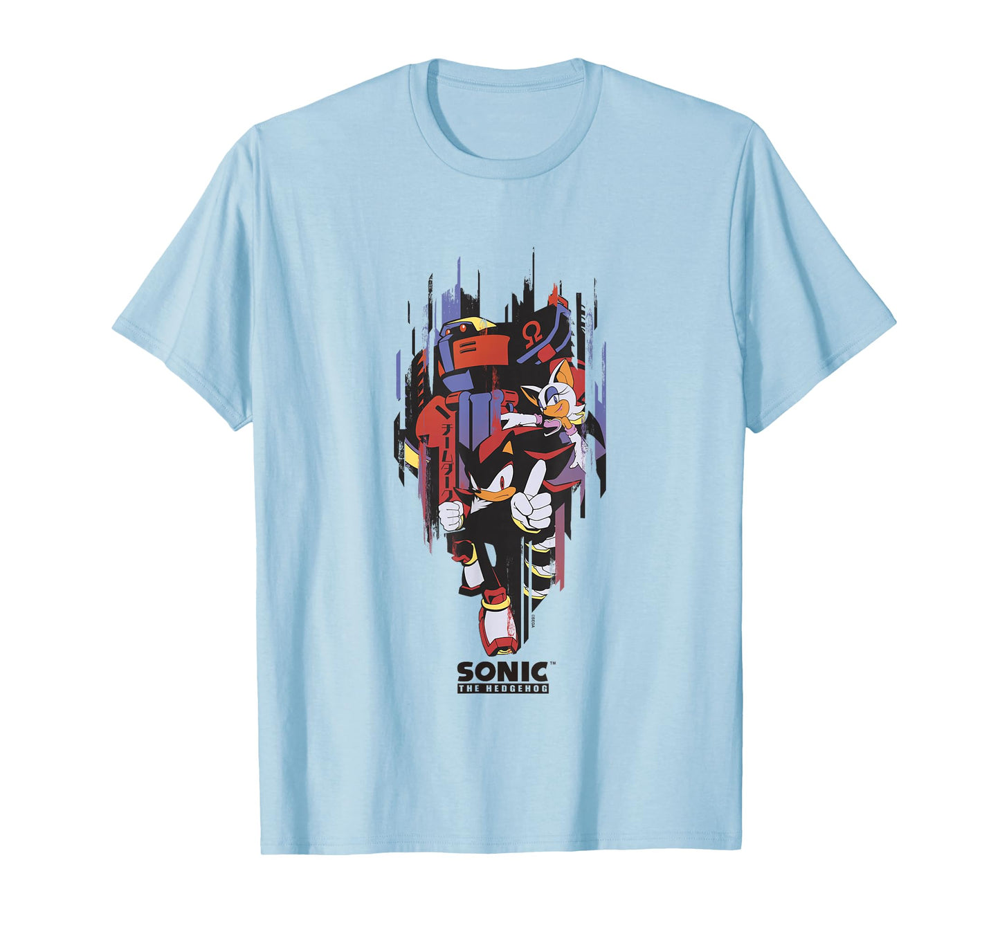 Sonic The Hedgehog Omega Rouge & Shadow Teamup T-Shirt