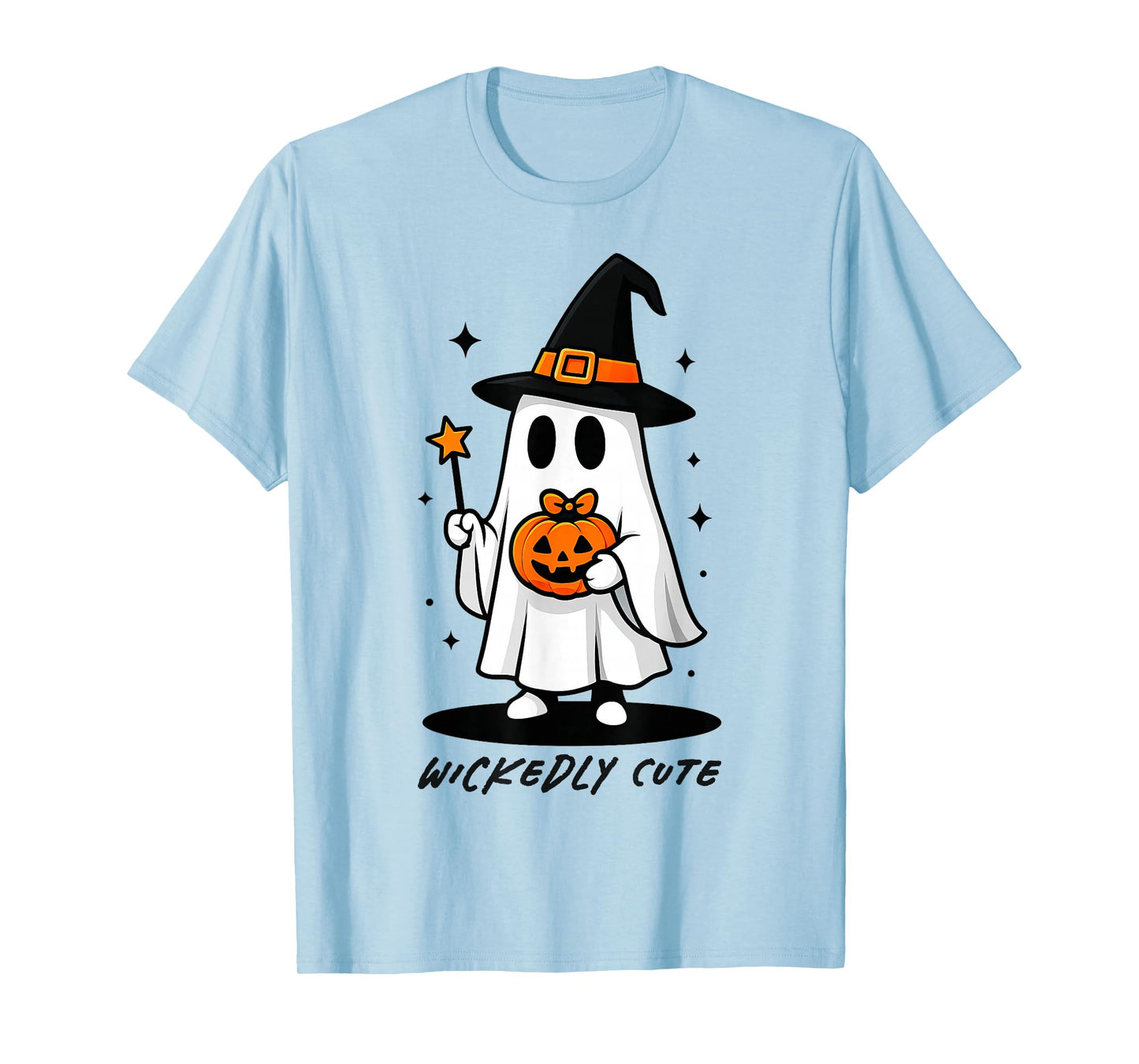 Funny Halloween Ghost Witch Hat Wand Pumpkin Cute Kids T-Shirt