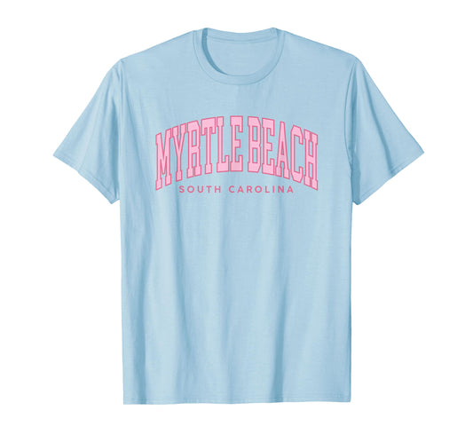 Retro Myrtle Beach South Carolina beach womens girls summer T-Shirt
