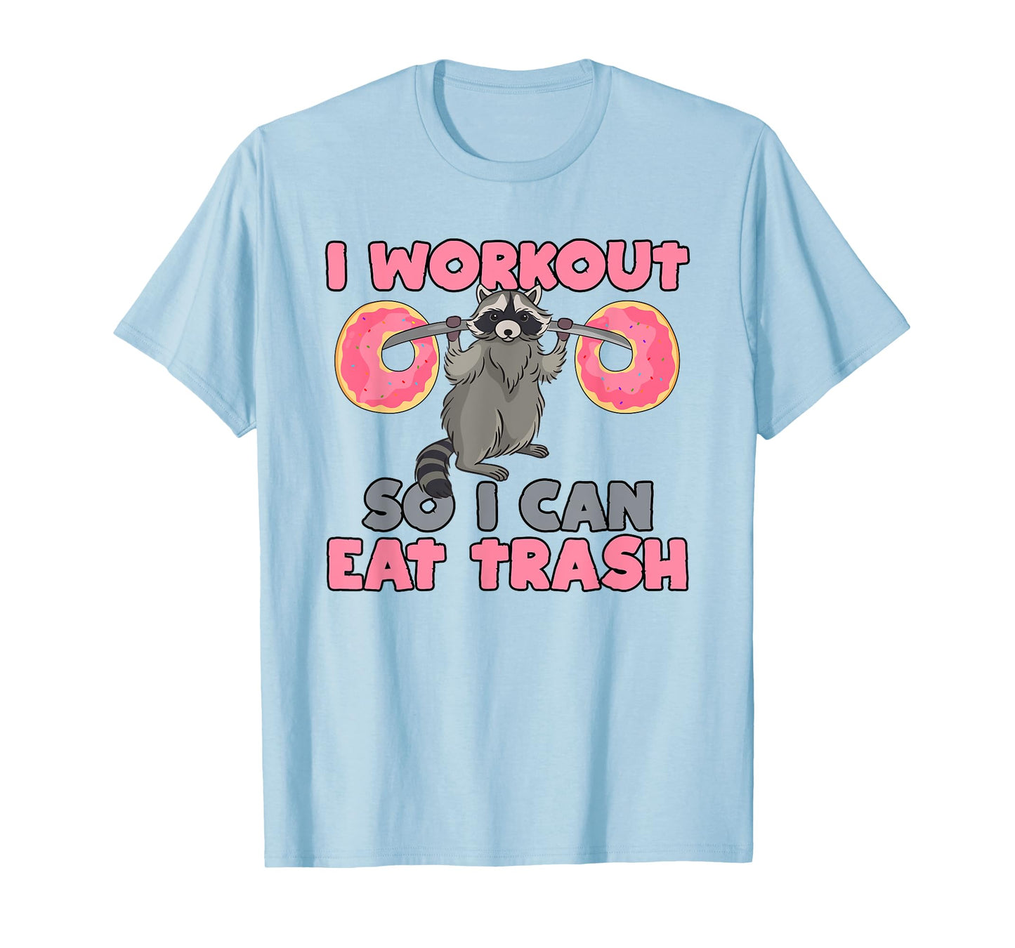 Trash Eating Racoon T Shirt Funny Gym Swole Rat Weightlifter