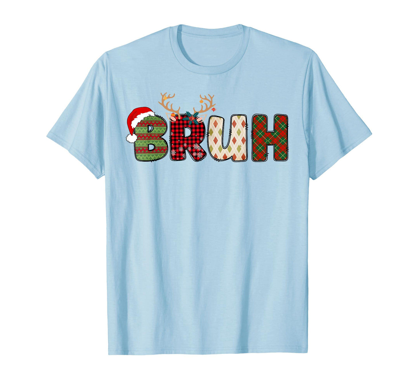 Bruh Merry Christmas Santa Squad Pajamas Family Xmas Holiday T-Shirt