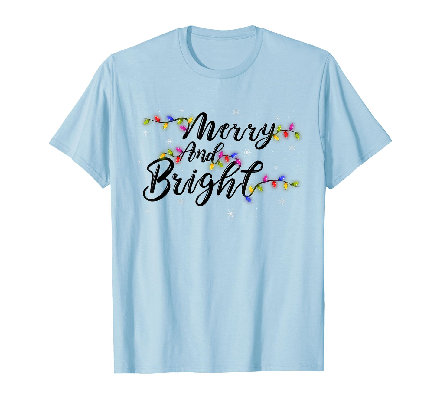 Merry and Bright Xmas Lighting Christmas T-Shirt