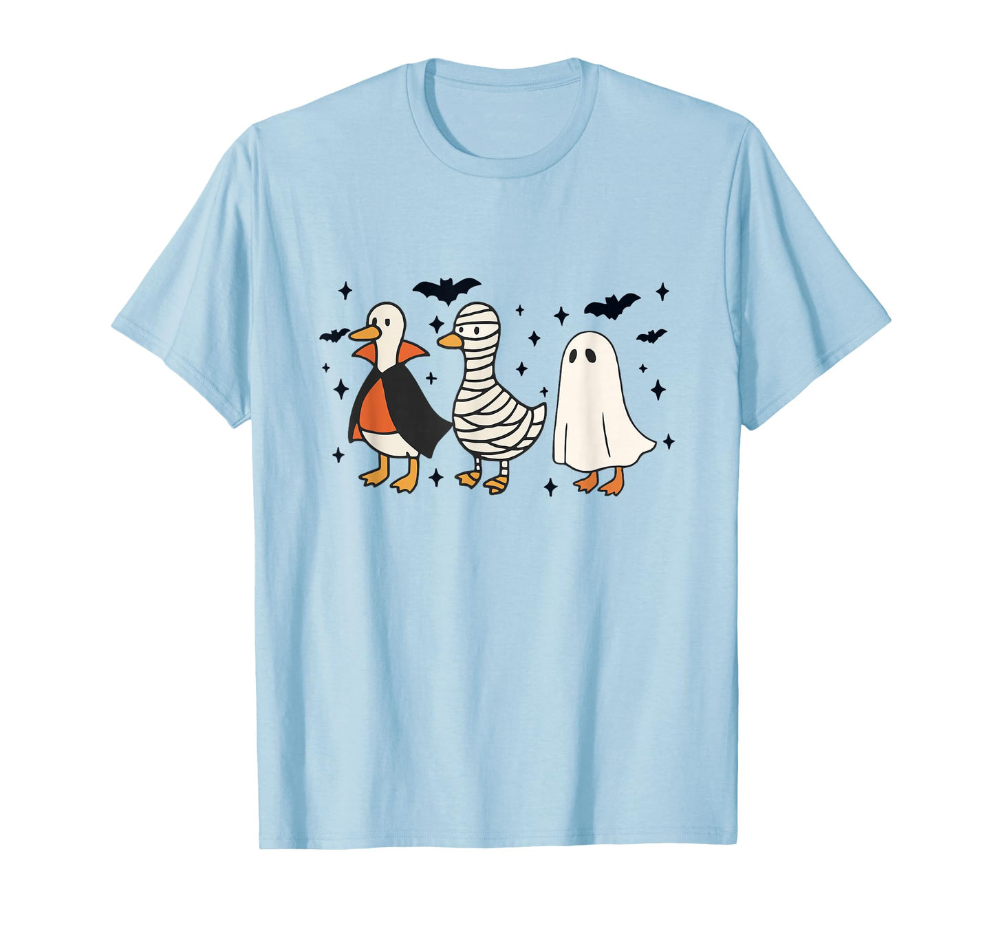 Spooky Goose Halloween Goose Witch Ghost Silly Goose Farm T-Shirt