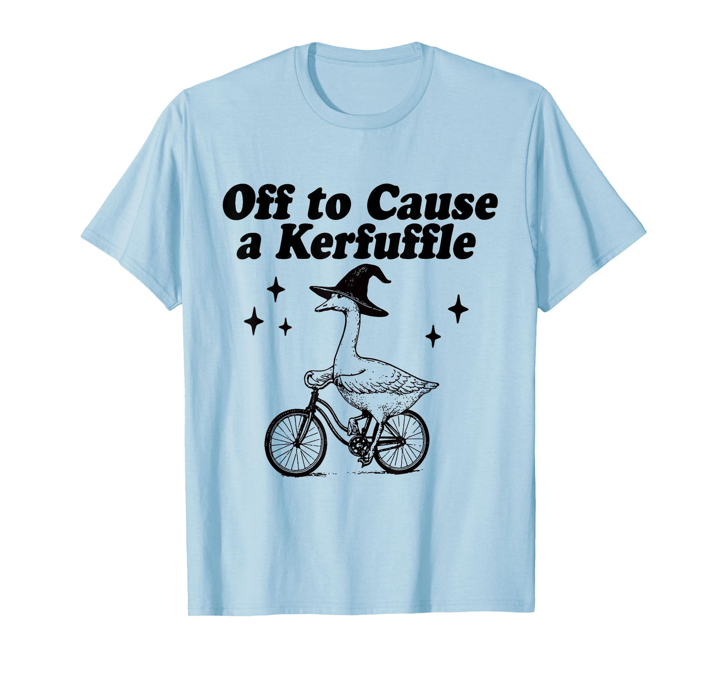 Sarcastic Humor Duck Riding Bike Funny Duck Meme Adults T-Shirt