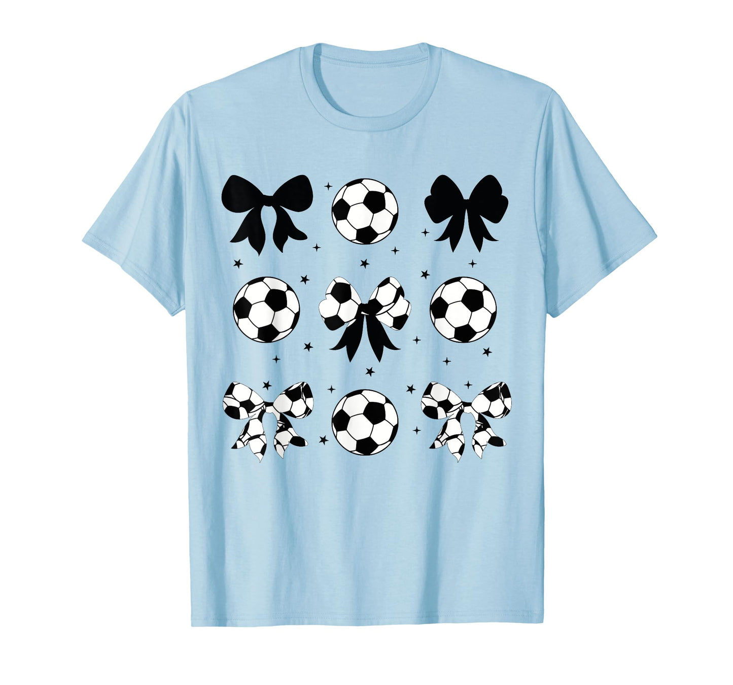 Vintage Coquette Soccer Bow Cheer Soccer Mama T-Shirt