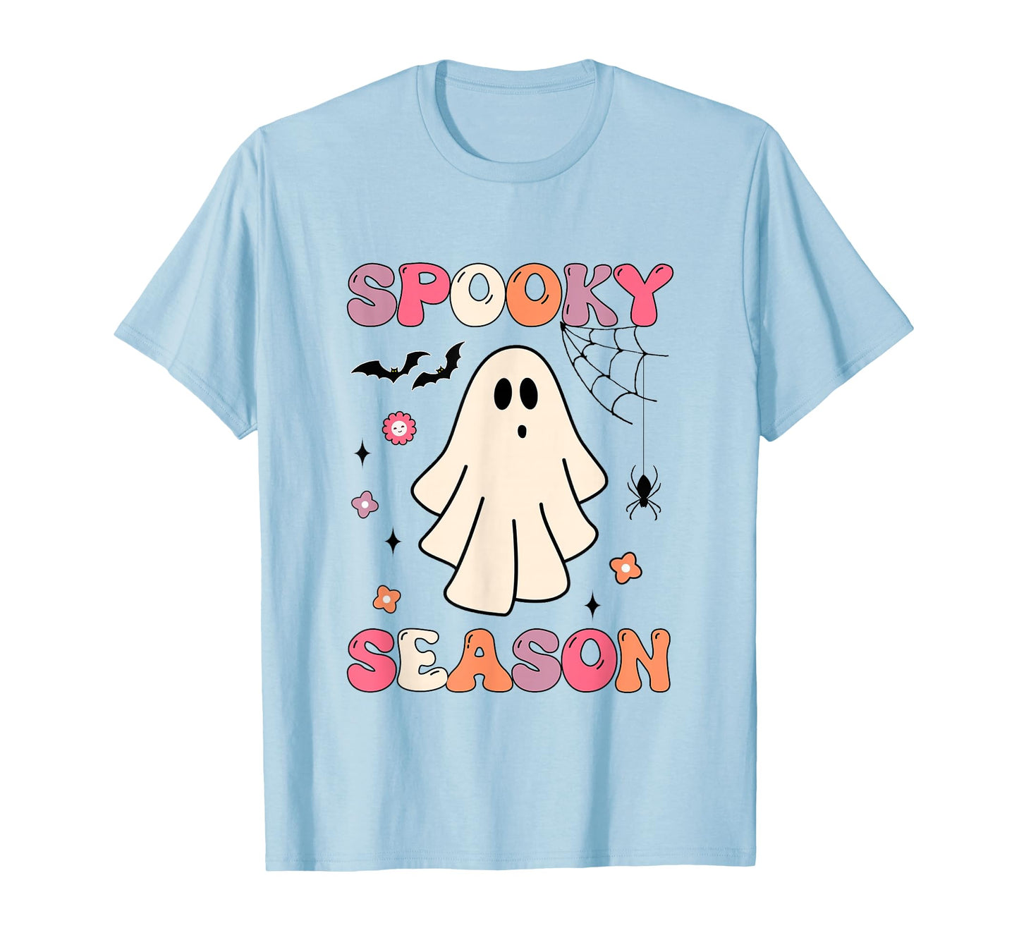 Groovy Halloween Cute Ghost Spooky Season T-Shirt