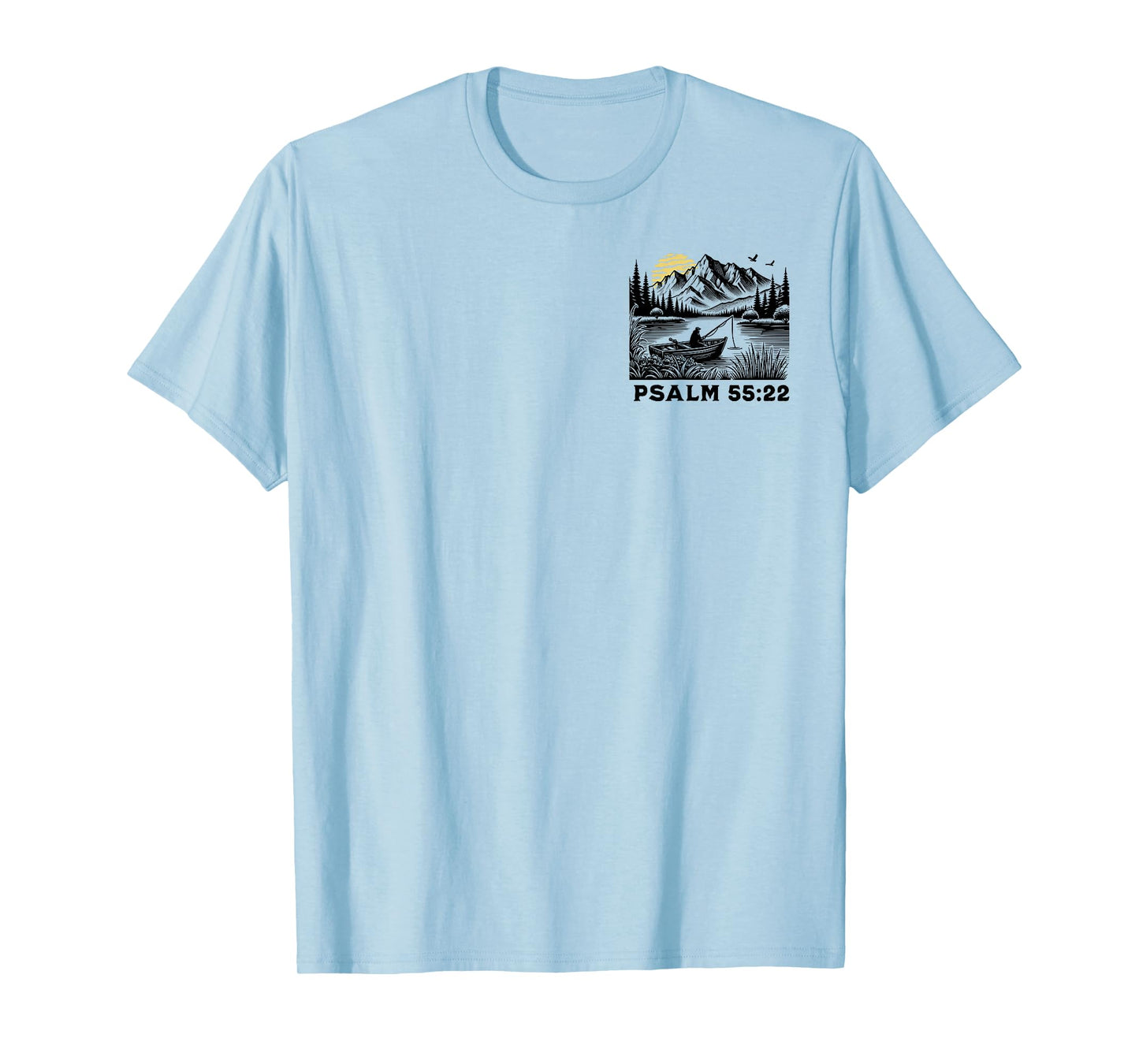 [2 Sided] Cast Your Cares On The Lord, Christian Fisherman T-Shirt