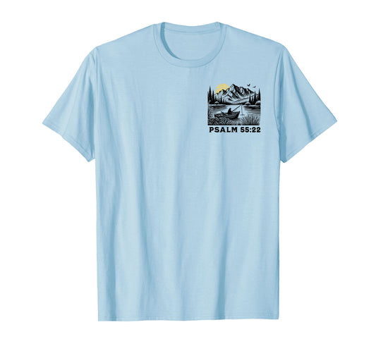 [2 Sided] Cast Your Cares On The Lord, Christian Fisherman T-Shirt