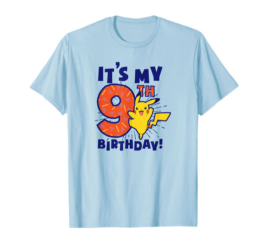 Pokémon Pikachu It's My 9th Birthday Awesome Celebration T-Shirt