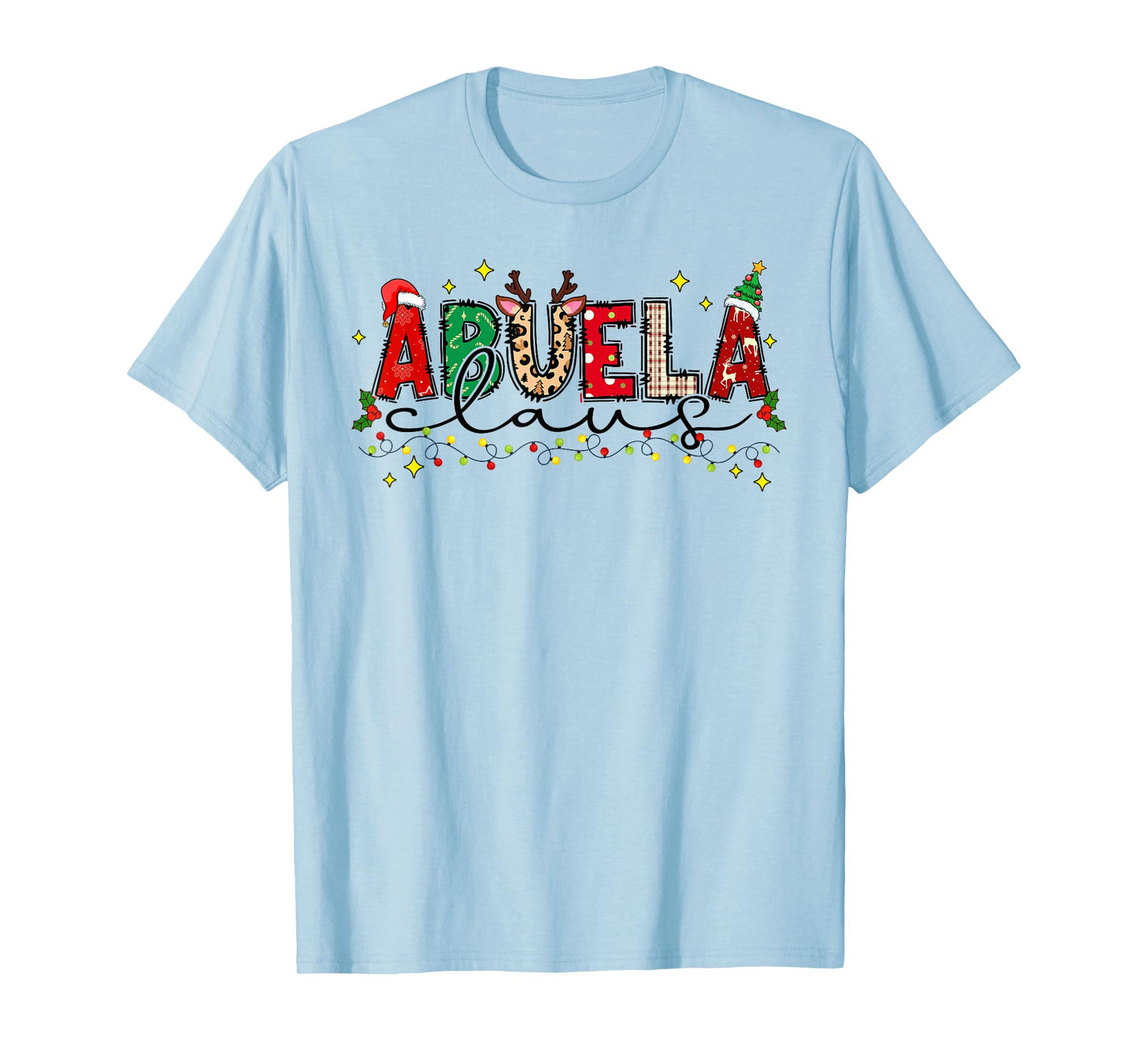 Abuela Claus Christmas Family Matching Pajamas Funny Xmas T-Shirt