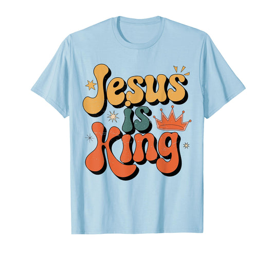 Toddler Jesus is King Christian Kid Boy Good God Son Brother T-Shirt