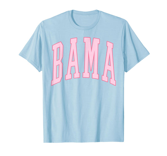 Alabama Bama Vintage Preppy Varsity Pink Sports T-Shirt