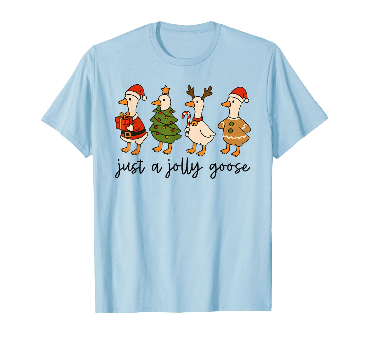 Christmas Goose Funny Just a Jolly Goose Shirt Xmas Kids Boy T-Shirt