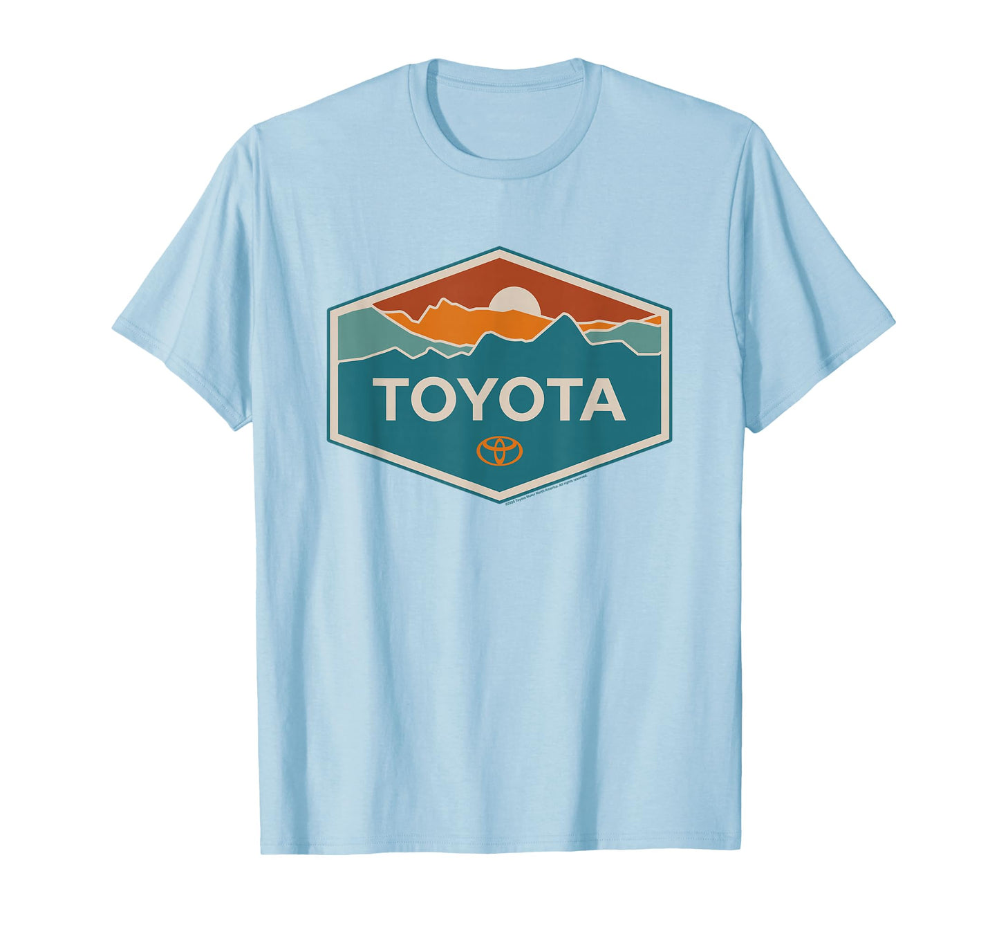 Toyota Iconic Landscape Retro Colors Big Chest Logo T-Shirt