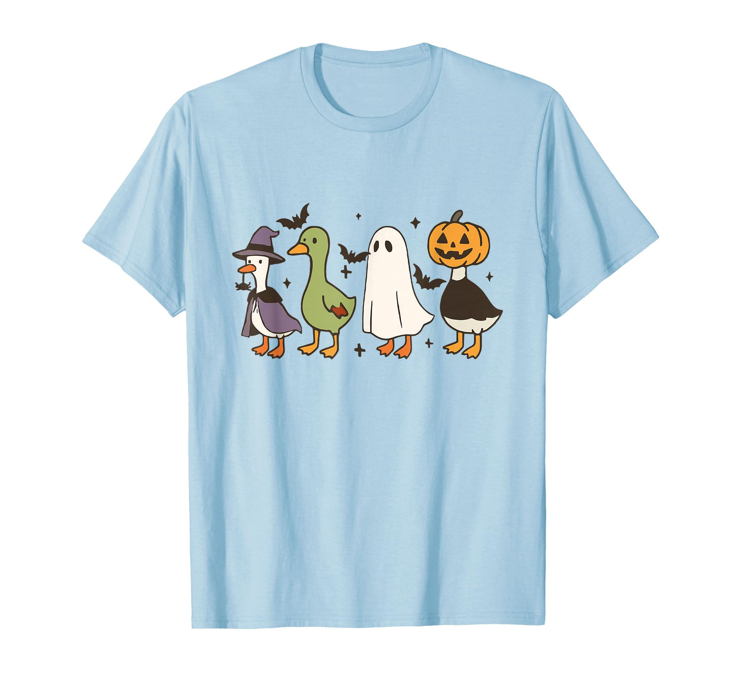 Spooky Goose Halloween Goose Witch Ghost Silly Goose Farm T-Shirt