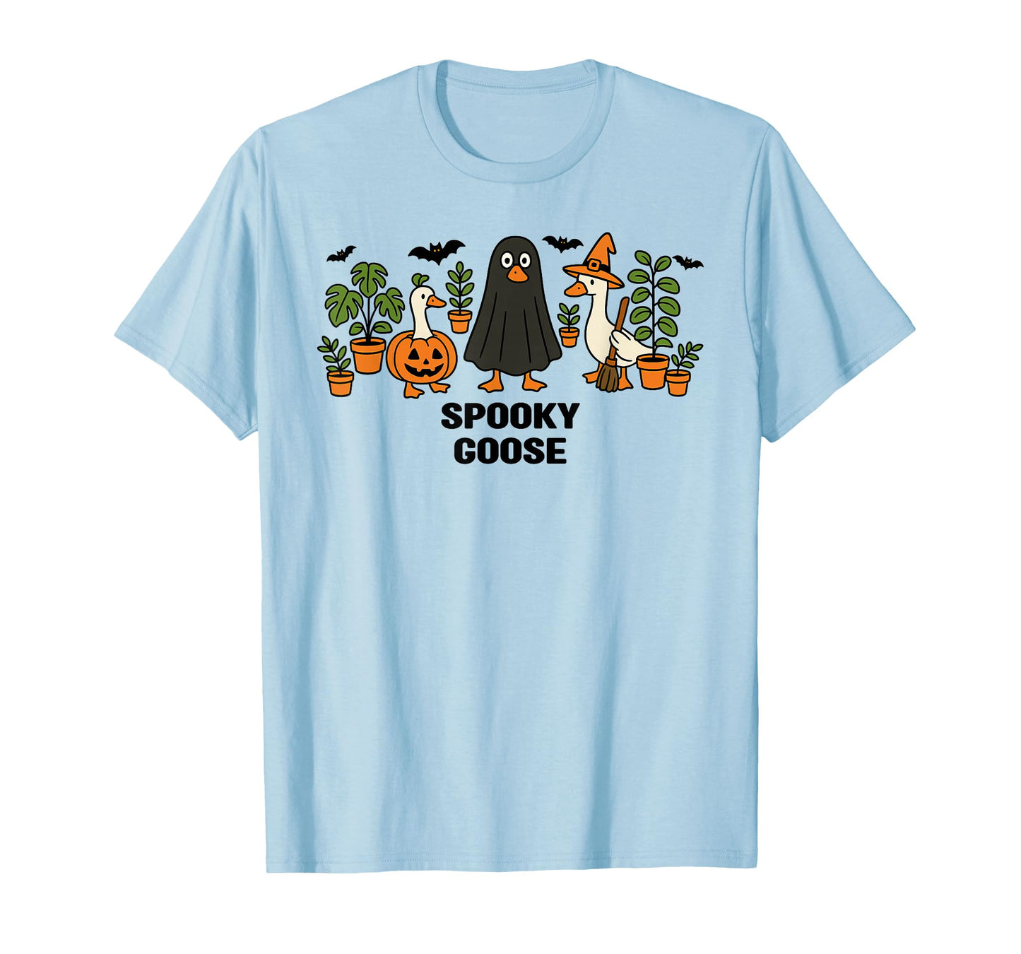 Spooky Goose Halloween, Silly Goose Animal Halloween Costume T-Shirt