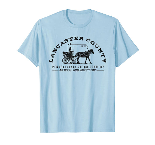 Honor the Amish Tees & Apparel Unisex-Amish Themed Retro Vintage Crew Neck Grey T-Shirt - Small