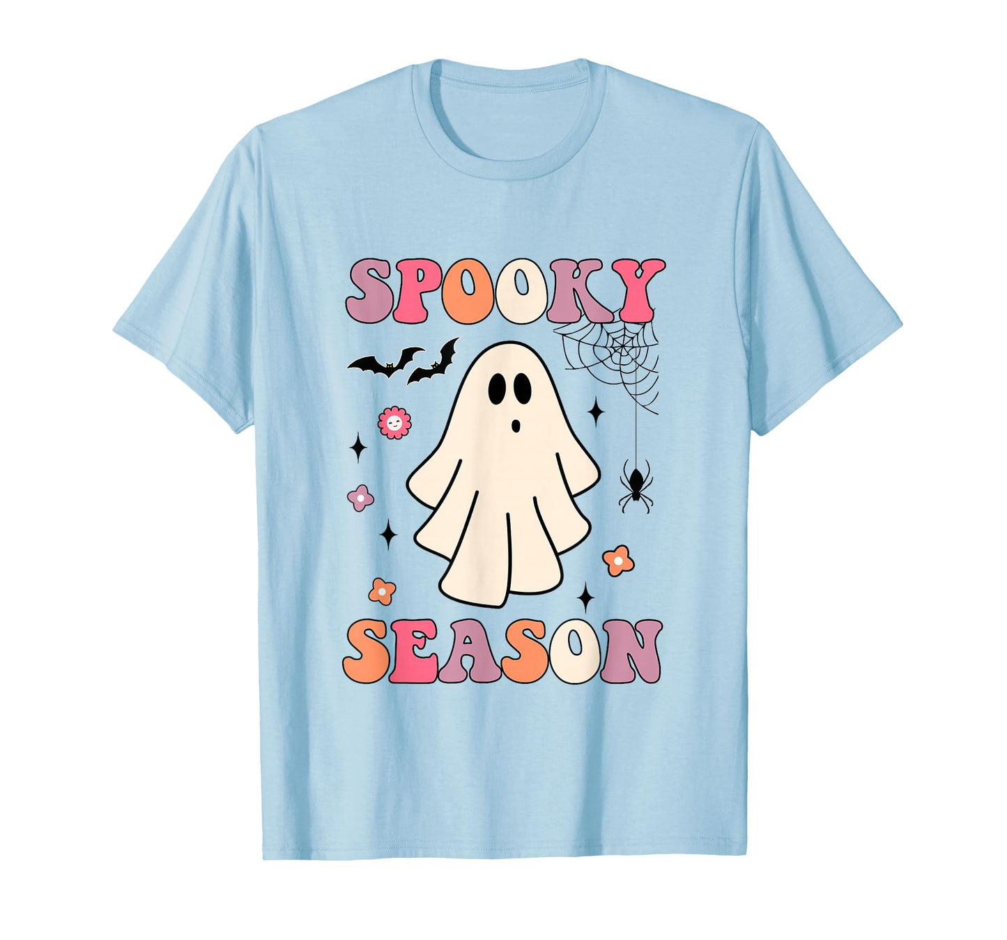 Groovy Halloween Cute Ghost Spooky Season T-Shirt