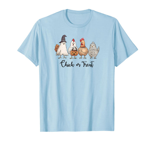 Chick Or Treat Halloween Pumpkin Ghost Spooky Funny Chicken T-Shirt