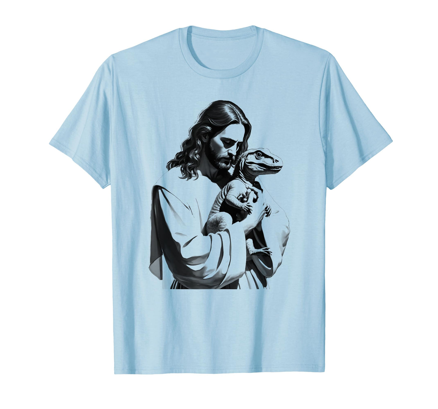 T-Rex Lover Dinosaur Christian Jesus Holding T-Rex T-Shirt