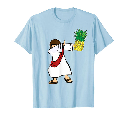 Dabbing Jesus Pineapple Aloha Beaches Hawaiian Dance T-Shirt