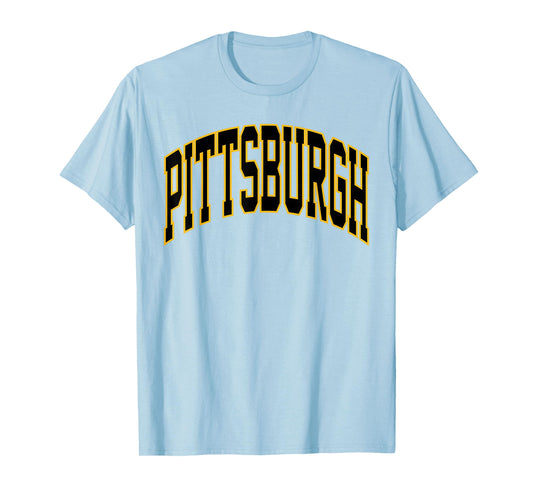 Retro Pittsburgh Throwback Classic Pittsburgh Black Gold Tee T-Shirt