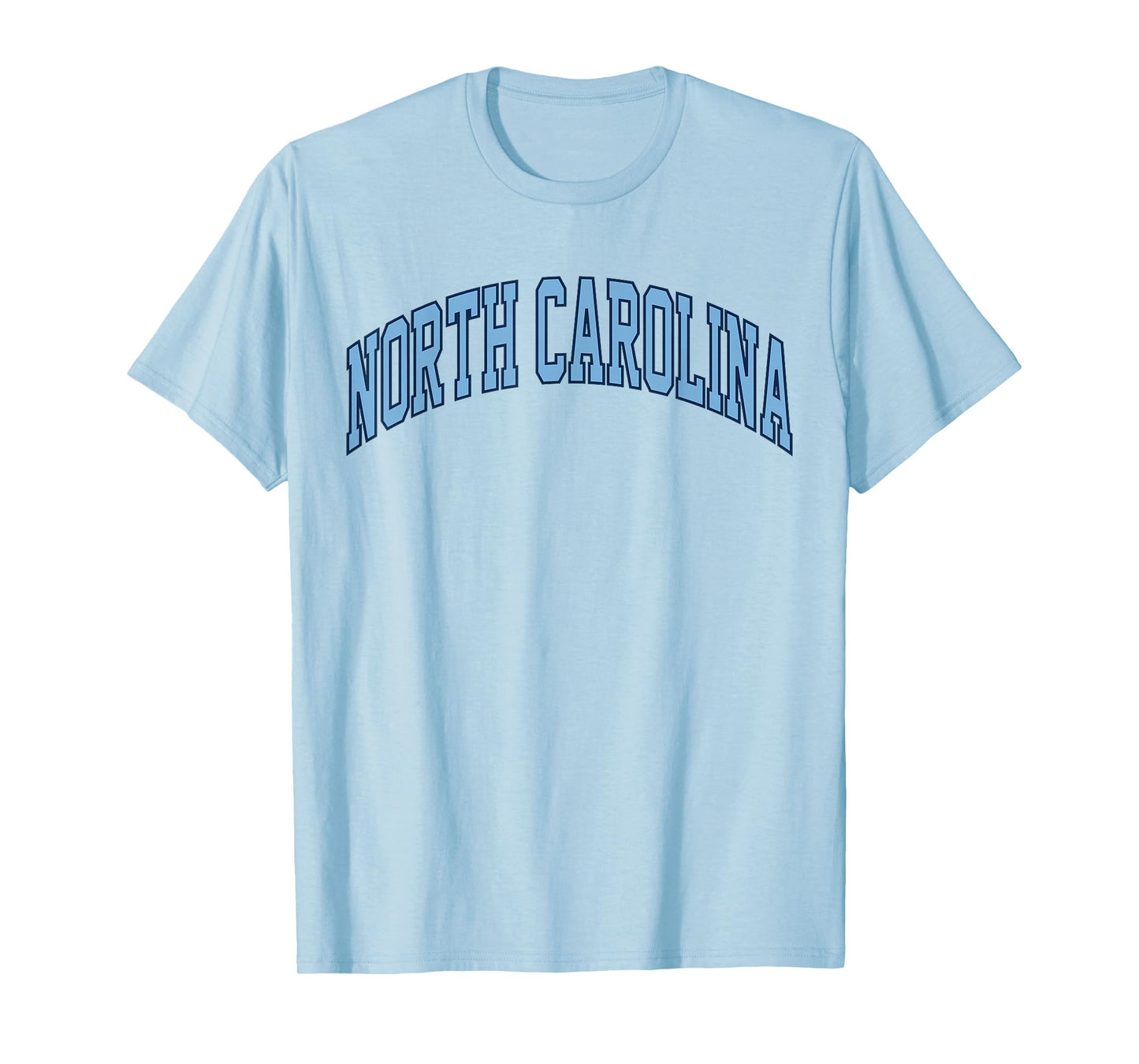 Retro North Carolina Souvenir Simple North Carolina Blue Tee T-Shirt