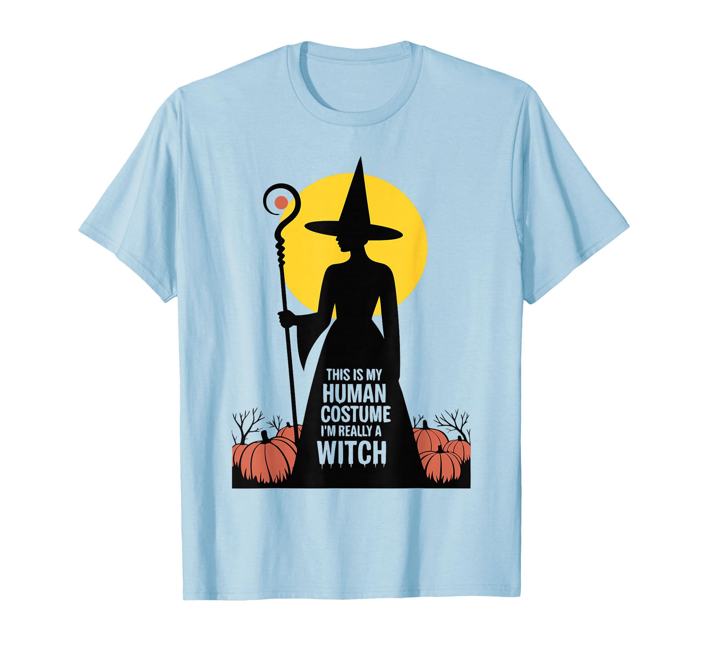 Halloween This is My Human Costume Witch Funny Spooky T-Shirt